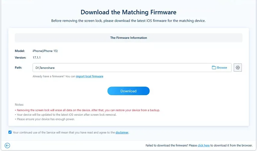 Déverrouillage de l'écran iPhone